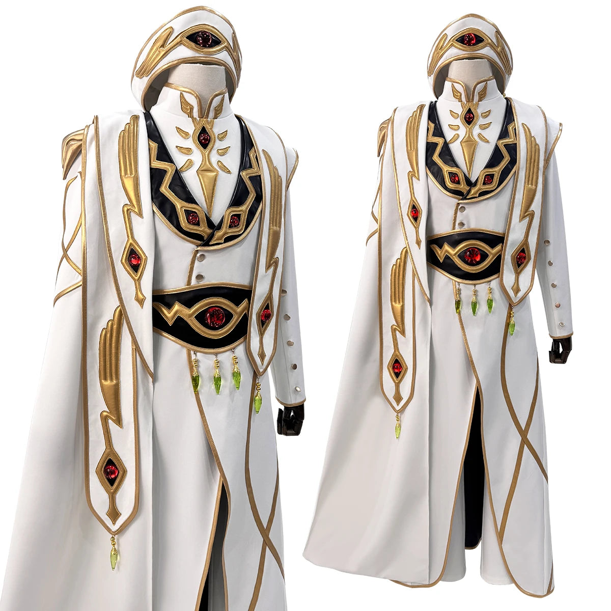 Code Geass Lelouch Emperor White King Cosplay Costume, Custom, Halloween Outfit - Halloweez