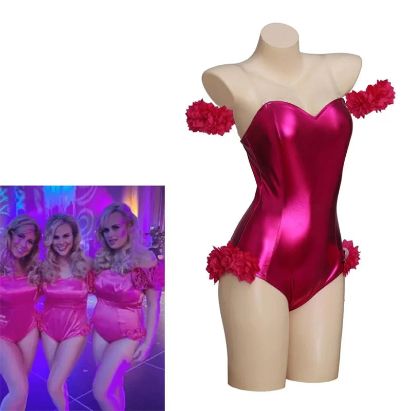 Stunning Rebel Wilson Cheerleader Costume Sexy Bodysuit for Senior Year Events - Halloweez
