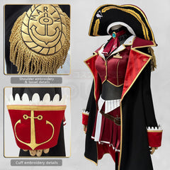 Hololive Houshou Marine Pirate Captain Cosplay Costume, Custom High-end for Halloween & Comic Con - Halloweez