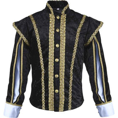 Men’s Halloweez Jacket Cosplay Costume - Renaissance Elizabethan Uniform for Medieval Events - Halloweez