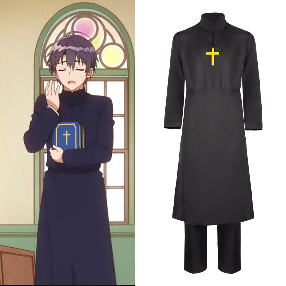 White Maiden and Black Priest Laurence Cosplay Costume - Bloodborne Anime Role-Playing Outfit for Halloween - Halloweez
