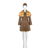 Halloweez Princess Peach Detective Cosplay Outfit with Coat, Shorts, Hat & Gloves - Halloweez