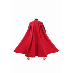 Superman Clark Kent Cosplay Bodysuit, DC Superhero Full Costume with Red Cape for Comic Con Halloween
