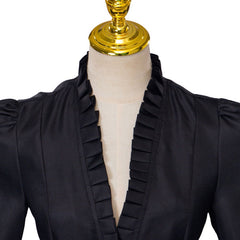 Elegant Halloweez Vintage Gothic High-Low Cocktail Dress – Women's Long Sleeve Medieval Cosplay Costume - Halloweez