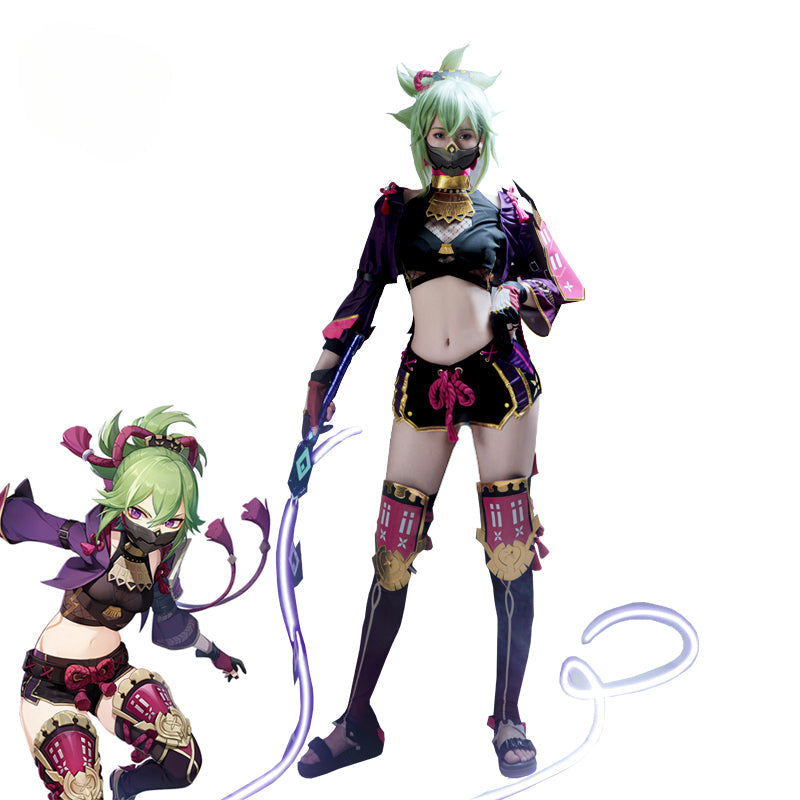Halloweez Kuki Shinobu Cosplay Costume - Authentic Genshin Impact Outfit for Women - Halloweez