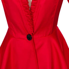 Elegant Halloweez Vintage Gothic High-Low Cocktail Dress – Women's Long Sleeve Bodycon Cosplay Costume - Halloweez