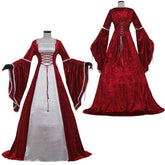 Halloweez Deluxe Renaissance Velvet Dress - Irish Medieval Victorian Style Gown for Halloween - Halloweez