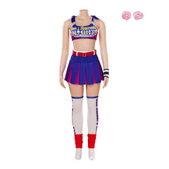 Halloweez Juliet Starling Cosplay Outfit - Lollipop Chainsaw Sexy Top and Skirt Set for Women - Halloweez