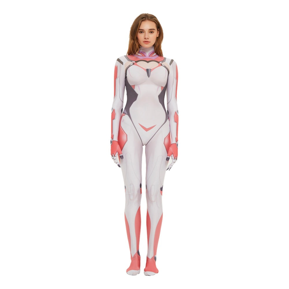 King Daji Cosplay Costume Pink Time Skin Sexy Tight Performance Clothing for Honor of Kings Fans - Halloweez