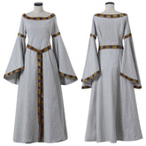 Elegant Halloweez Medieval Royal White Princess Dress for Christmas and Masquerade Parties - Halloweez