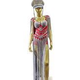 Summer New Strapless Fringe Blue K-pop Girl Group Stage Costume Performance Outfit for Talent Show Live Stream School Celebration Red Carpet - Halloweez