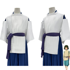 Spirited Away Chihiro Ogino Kimono Cosplay Costume Stage Version Outfit Set - Halloweez