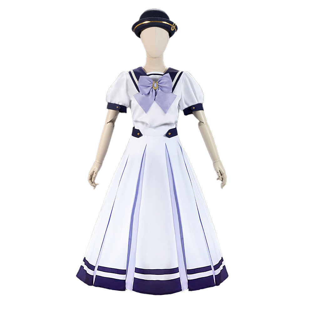 Pretty Derby Horse Girl Uniform 2D Cosplay Anime Game Costume Women's Dress Set - Halloweez