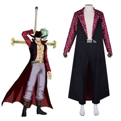 One Piece Warlord of the Sea Hawkeye Mihawk Cosplay Costume Anime Role-Playing Outfit - Halloweez