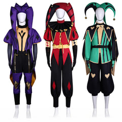 Freak Circus Harlequin Jester Pierrot Clown Cosplay Costume - Halloweez