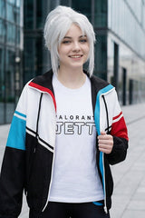 Valorant Jett Cosplay Windbreaker Set Street Fashion Outfit for Gamers - Halloweez