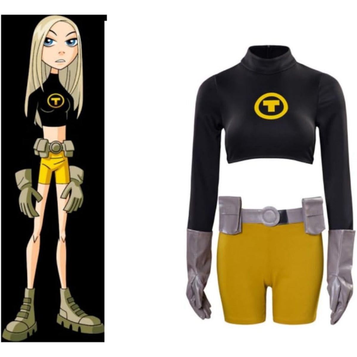 Women's Teen Titan Cosplay Costume by Halloweez for Halloween Superhero Fun - Halloweez