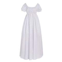 Elegant White Halloweez Regency Dress - Custom Made High Waistline Ball Gown for Women - Halloweez