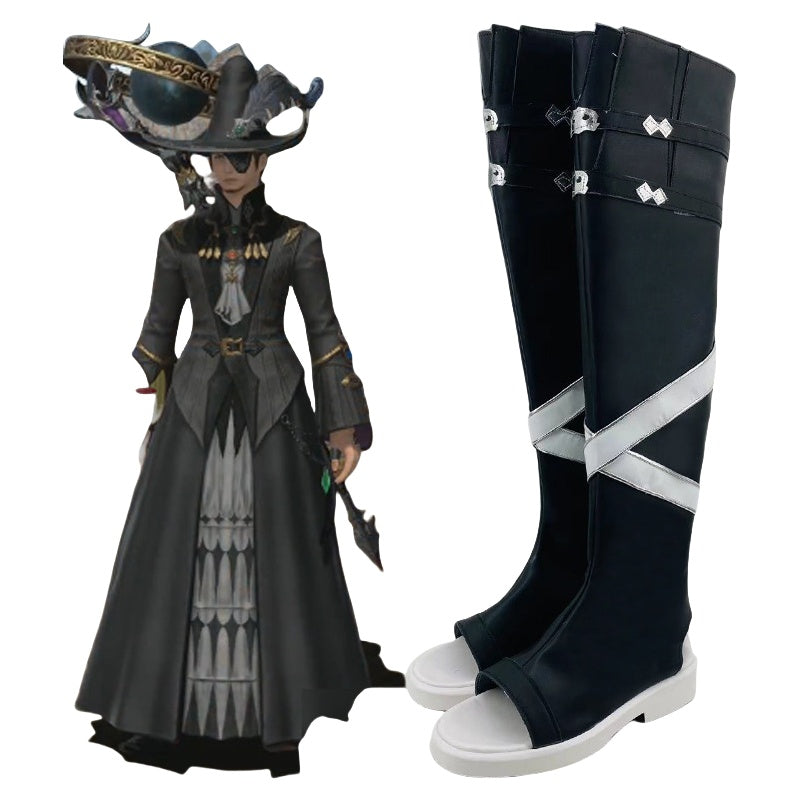 Final Fantasy XIV Black Mage Level 80 Artifact Gear Cosplay Shoes for Anime Conventions - Halloweez