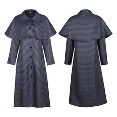 Wednesday Addams Cosplay Costume - The Addams Family TV Show Wednesday Coat Cloak Halloween Performance Outfit - Halloweez