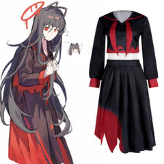Blue Archive Cosplay Costume Tsurugi Hina Game Role Play JK Uniform - Halloweez