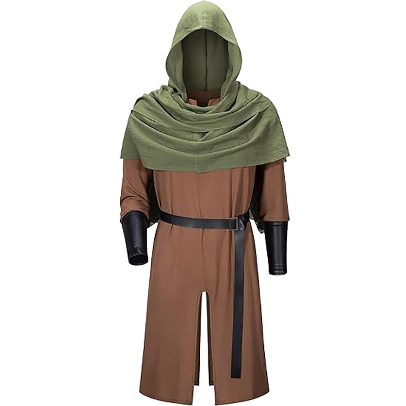 Popular Medieval Renaissance Pirate Knight Cape Robe Full Set Stage Performance Costume - Halloweez