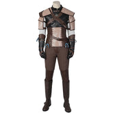 Halloweez Geralt of Rivia Cosplay Leather Jacket - Wild Hunt Hero Suit for Halloween - Halloweez