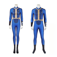 Male Vault Jumpsuit Cosplay from Fallout TV Series, Slim Fit Stretch Bodysuit for Cosplay - Halloweez