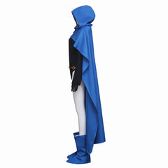Halloweez Teen Titans Raven Cosplay Costume - Blue Cape & Unitard Superhero Halloween Outfit - Halloweez