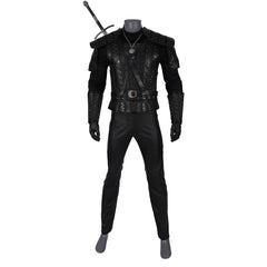 The Witcher 3: Wild Hunt Geralt of Rivia Cosplay Full Set, White Wolf Witcher Hunter Complete Costume for Game Cosplay - Halloweez