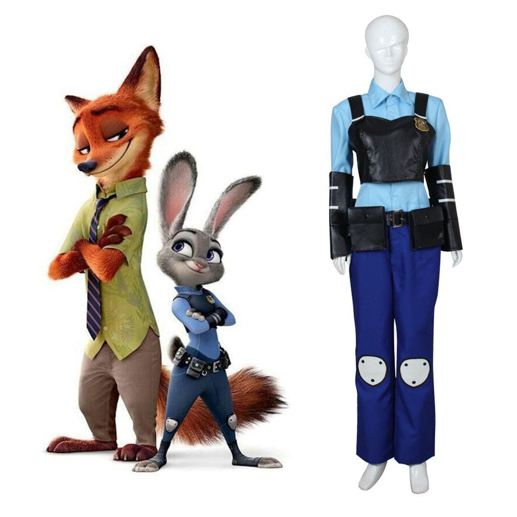 Halloweez Adult Judy Cosplay Costume - ZPD Officer Fantasy Police Uniform for Women - Halloweez