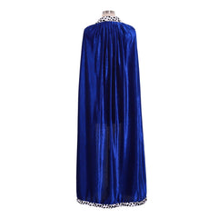 Adult King Blue Velvet Cloak - Halloweez Exclusive for Festive Celebrations - Halloweez