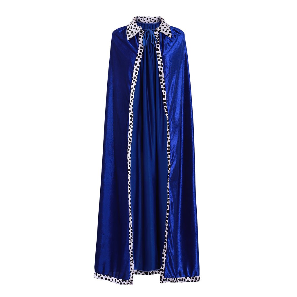 Adult King Blue Velvet Cloak - Halloweez Exclusive for Festive Celebrations - Halloweez
