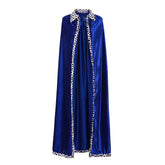 Adult King Blue Velvet Cloak - Halloweez Exclusive for Festive Celebrations - Halloweez