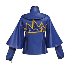 Adult Women Halloweenez Evie Cosplay Costume Blue Jacket - Halloweez