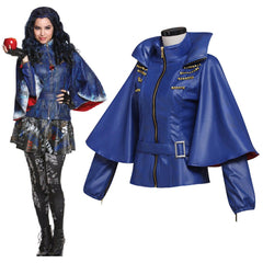 Adult Women Halloweenez Evie Cosplay Costume Blue Jacket - Halloweez