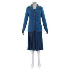 Stylish Women’s Blue Suit Coat Dress for Halloween and Theme Parties by Halloweez - Halloweez