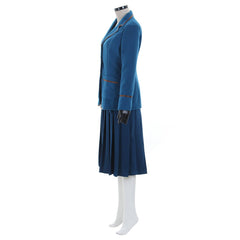 Stylish Women’s Blue Suit Coat Dress for Halloween and Theme Parties by Halloweez - Halloweez