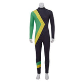Halloweez Adults Jamaican Bobsled Team Cosplay Bodysuit for Ice Sliding - Halloweez