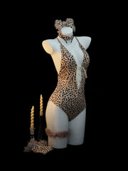 Leopard Princess Cosplay Costume,Custom Outfit for Halloween & Party