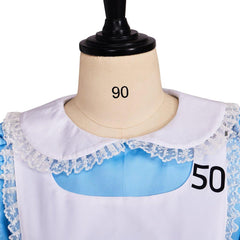 Halloweez Bloody Dress Cosplay | Dark Alice Halloween Costume | Blue Collar Dress with Apron - Halloweez