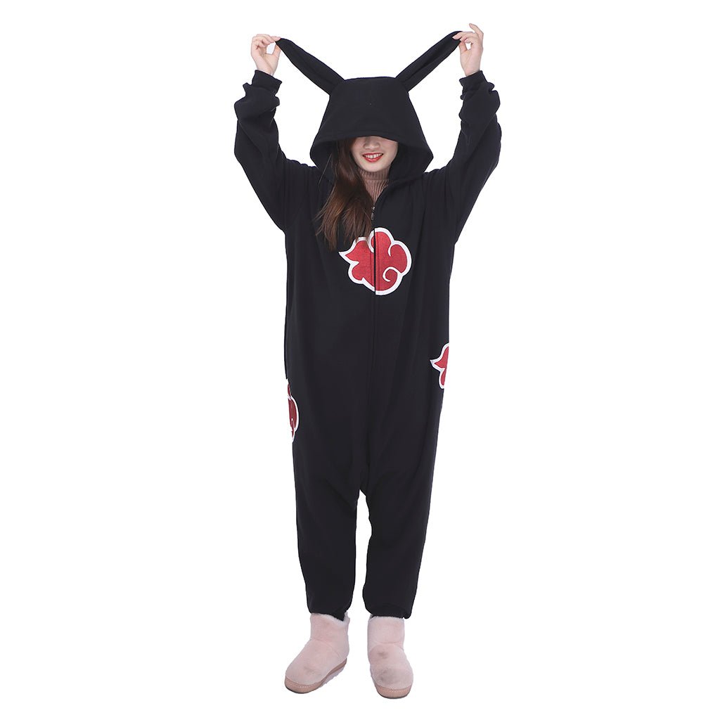 Halloweez Akatsuki Cloud Adult Unisex Onesies - Polyester Pyjamas Nightwear for Cosplay - Halloweez