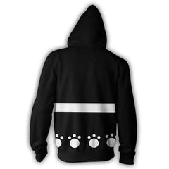 Halloweez Anime Bartholemew Kuma Cosplay Sweatshirt for Men & Women - Zipper Hooded Pullover for Halloween & Carnival - Halloweez