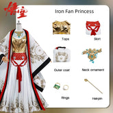 Halloweez Black Myth Wukong Cosplay Costume - Spider Goblin Iron Fan Princess Fourth Sister Pingping Wig Suit - Halloweez