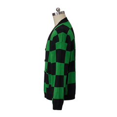 Halloweez Anime Demon Kamado Tanjirou Cosplay Costume | Men's Cardigan Sweater | Cosplay Collection - Halloweez