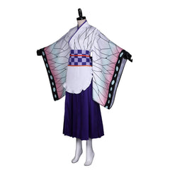 Halloweez Anime Demon Slayer: Kimetsu no Yaiba Kochou Shinobu Lolita Maid Apron Dress Cosplay Costume - Halloweez