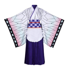 Halloweez Anime Demon Slayer: Kimetsu no Yaiba Kochou Shinobu Lolita Maid Apron Dress Cosplay Costume - Halloweez