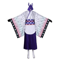 Halloweez Anime Demon Slayer: Kimetsu no Yaiba Kochou Shinobu Lolita Maid Apron Dress Cosplay Costume - Halloweez