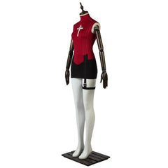 Halloweez Anime Fate Stay Night Tohsaka Rin Cosplay Costume Set - Red Shirt, Skirt, Wig & Accessories - Halloweez