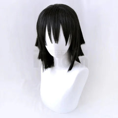 Halloweez Iguro Obanai Cosplay Wig - High-Quality Synthetic Fiber with Adjustable Cap for Anime Events - Halloweez